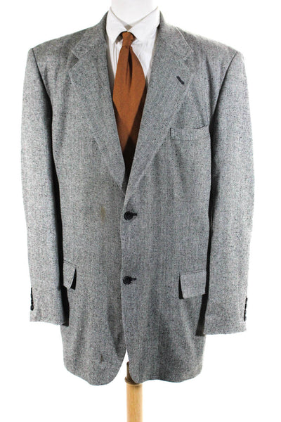 Alexander Llyod Men's Lined Two-Button Suit Blazer Jacket Gray Size 44