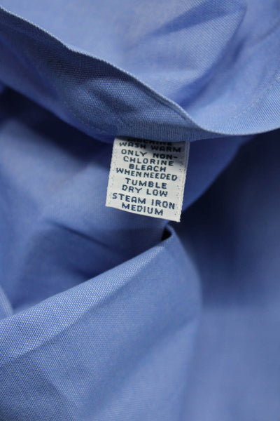 J Crew Ralph Lauren Men's Long Sleeve Button Down Shirts Blue White Size L Lot 3
