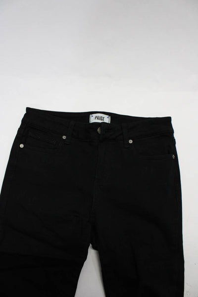 Paige Womens Mid-Rise Ankle Ultra Skinny Leg Verdugo Jeans Black Size 28