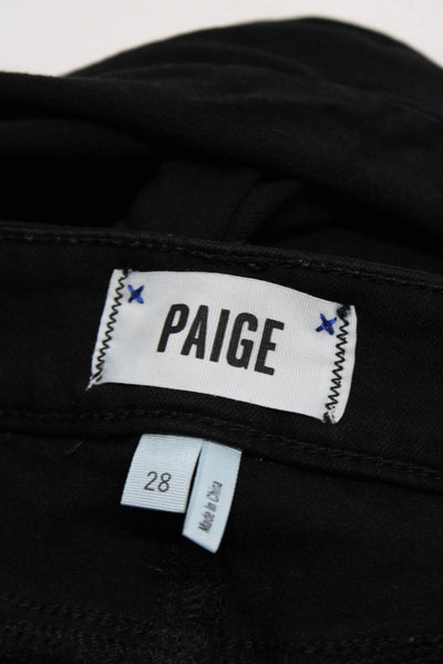 Paige Womens Mid-Rise Ankle Ultra Skinny Leg Verdugo Jeans Black Size 28