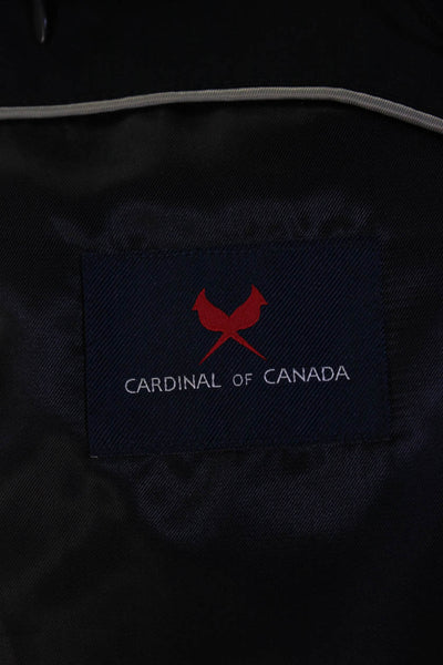 Cardinal of Canada Mens Quilted Button Collared Long Sleeve Jacket Navy Size XL
