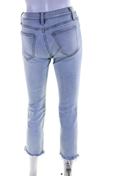 Current/Elliott Womens Mid Rise Zip Up Straight Leg Jeans Pants Blue Size 23