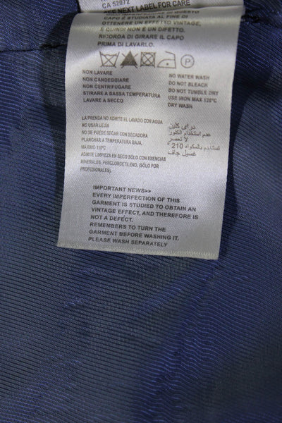 Antony Morato Mens Cotton Pin Striped Hooded Button Up Vest Black Size S