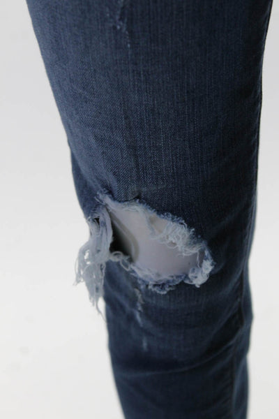 Hudson Womens Distressed Medium Wash Mid Rise Skinny Denim Jeans Blue Size 26