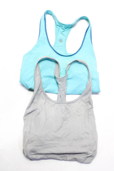 Lululemon Women's Scoop Neck Racerback Tank Top Blue Gray Size S Lot 2