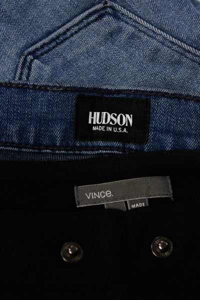 Hudson Vince Womens Low Rise Fray Skinny Jeans Pants Blue Black Size 25 0 Lot 2