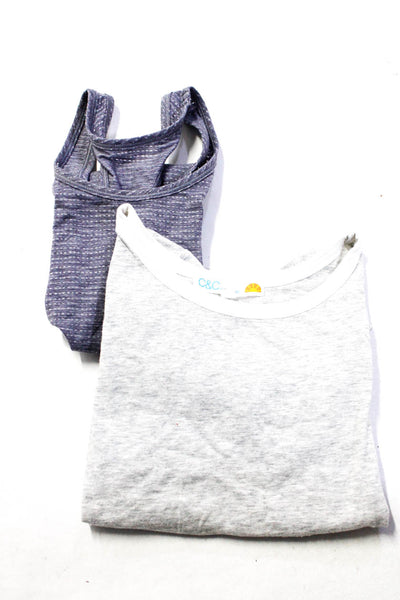 C&C California Lululemon Womens Basic T Shirt Tank Top Gray Blue Size XS S Lot 2