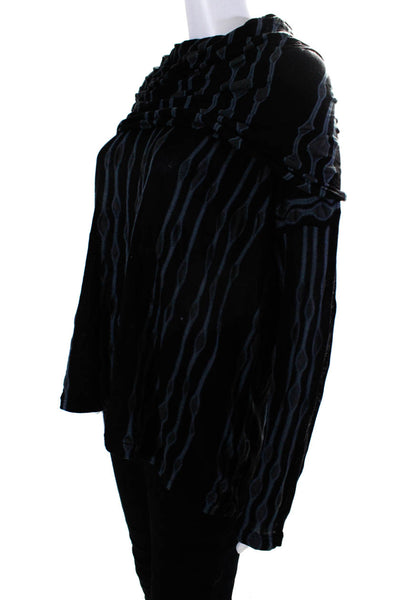 Matthildur Women's Turtleneck Long Sleeves Stripe Blouse Size S