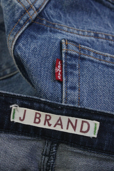 Levi's J Brand Women's Medium Wash Distressed Jeans Blue Size 26 27, Lot 2