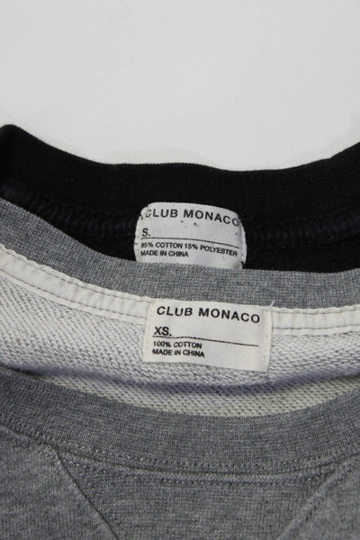 Club Monaco Mens Cotton Pullover Round Neck Sweatshirt Black Size XS S Lot 2