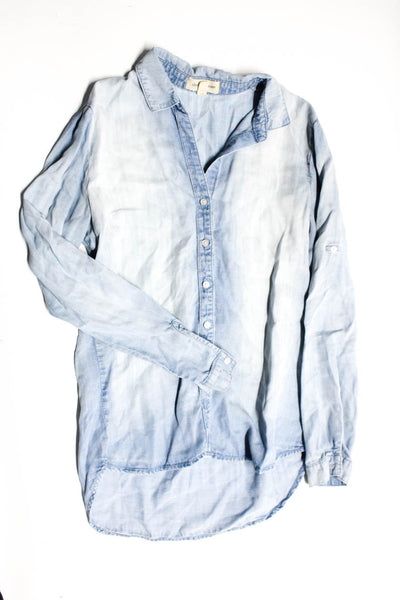 Cloth & Stone Ten Sixty Sherman Womens Button Up Tops Blue White Size XS S Lot 2