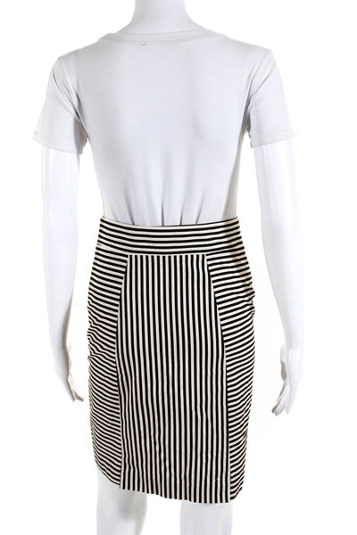 Corey Lynn Calter Women's Striped Knee Length Pencil Skirt Black Size 6