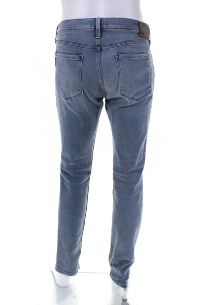 Paige Mens Denim Zip Up Mid Rise Straight Jeans Pants Light Wash Blue Size 32