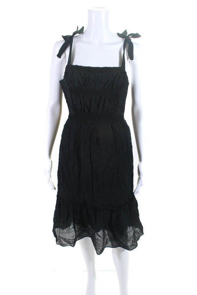 Cupcakes And Cashmere Womens Tied Strappy Tiered Knee Length Dress Black Size 2