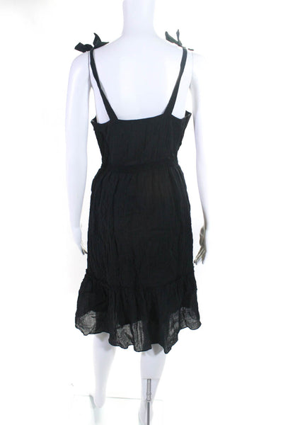 Cupcakes And Cashmere Womens Tied Strappy Tiered Knee Length Dress Black Size 2