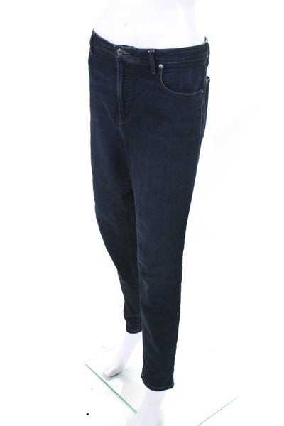 Everlane Womens Curvy High Rise Slim Skinny Denim Dark Wash Jeans Blue Size 33