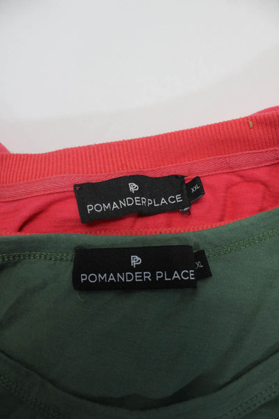 Pomander Place Womens Boat Neck Long Sleeved Blouses Red Green Size XXL Lot 2