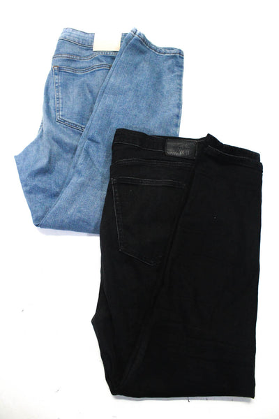 Everlane Womens Curvy High Rise Denim Skinny Jeans Blue Black Size 33 Lot 2