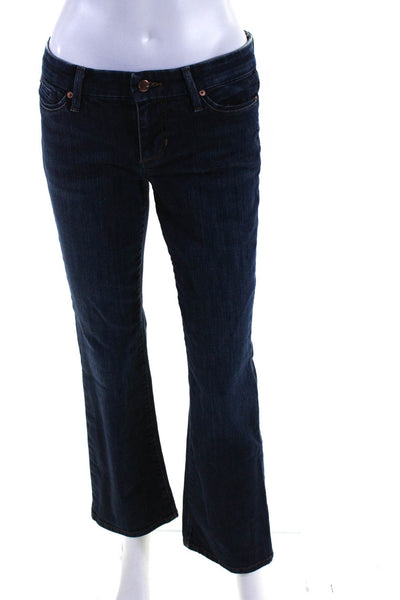 Joes Womens Cotton Denim Dark-Wash Low-Rise Straight Leg Jeans Blue Size 27