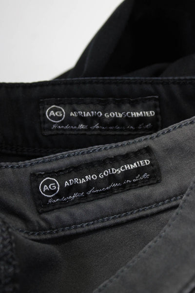 AG Adriano Goldschmied Womens Cotton Skinny Jeggings Gray Black Size 27 Lot 2