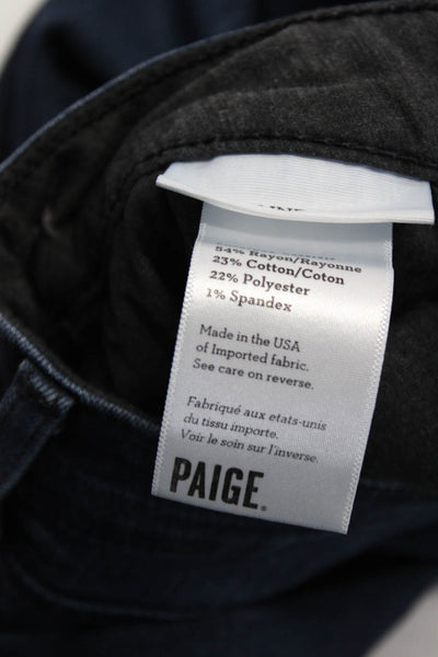 Paige Women's Dark Wash Mid Rise Bootcut Jeans Blue Size 27