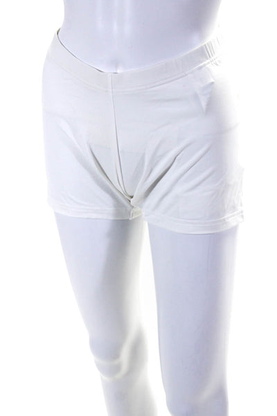 Adidas by Stella McCartney Womens Elastic Waist Active Mini Shorts White Size 44