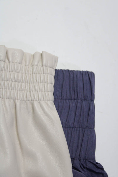 Zara FP Movement Women's Faux Leather Cargo Pants Beige Size S, Lot 2