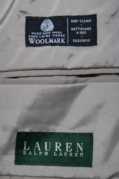 Lauren Ralph Lauren Mens Wool Houndstooth Plaid Print Blazer Multicolor Size 44L