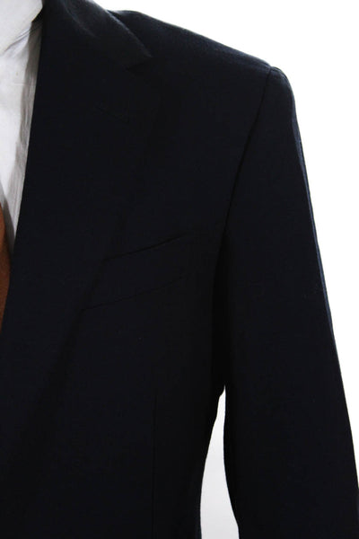Polo Ralph Lauren Mens Wool Darted Collared Long Sleeve Blazer Navy Size EUR40