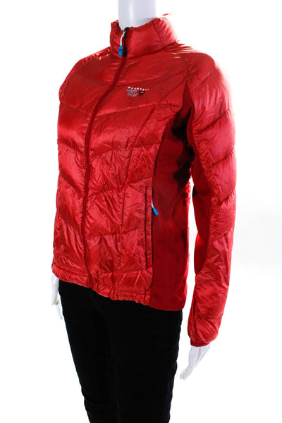 Mountain Hard Wear Womens Quilted Long Sleeve Mock Neck Jacket Red Size XS
