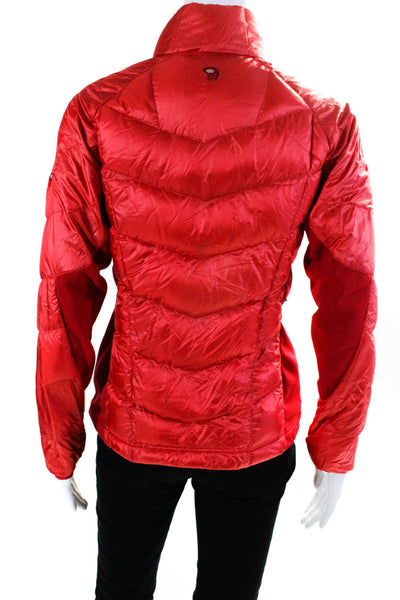 Mountain Hard Wear Womens Quilted Long Sleeve Mock Neck Jacket Red Size XS