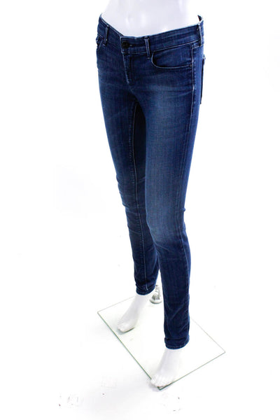 Habitual Womens Cotton Denim Mid-Rise Skinny Leg Alice Jeans Blue Size 25