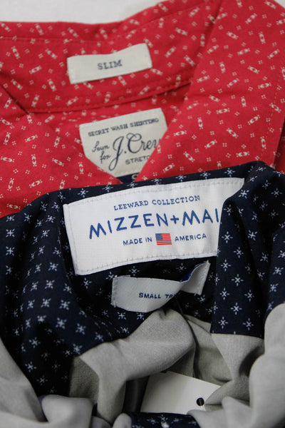 J Crew Mizzen + Main Men's Abstract Print Button Down Shirt Red Size S, Lot 2