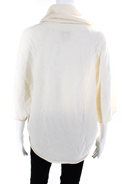 Joie Womens Half Dolman Sleeved Pullover Turtleneck Blouse Sweater Cream Size S