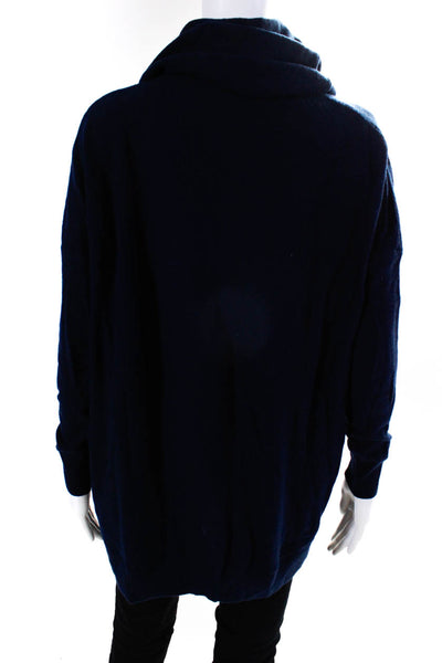 Joie Womens Long Sleeved Relaxed Tight Knit Turtleneck Sweater Dark Blue Size S