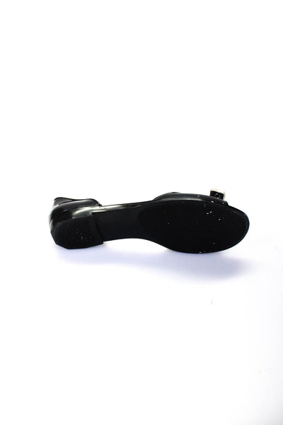 Salvatore Ferragamo Womens Slide On D'Orsay Sandals Black Size 7