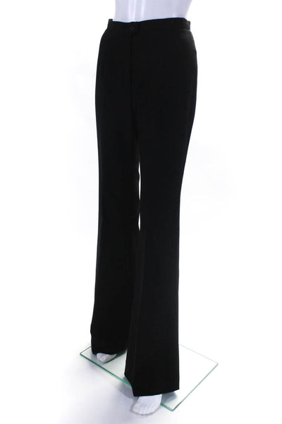 Susanna Womens Single Button Pointed Lapel Pinstriped Pants Suit Black Size 4