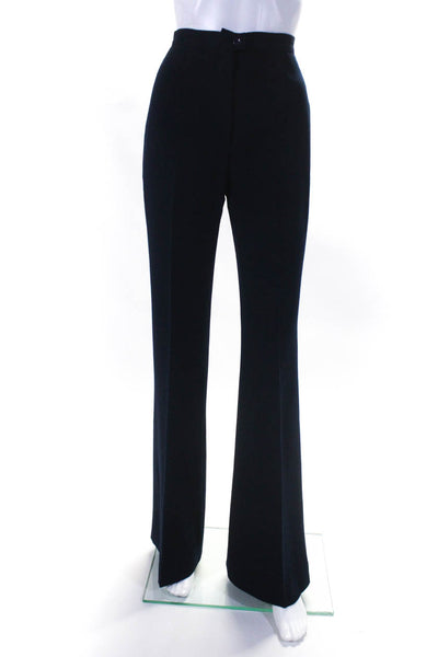 Susanna Womens Double Breasted Pointed Lapel Pleated Pants Suit Navy Blue Size 6