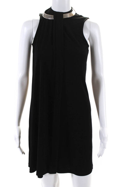 Calvin Klein Women's Choker Cuff Halter Neck Shift Dress Black Size 0