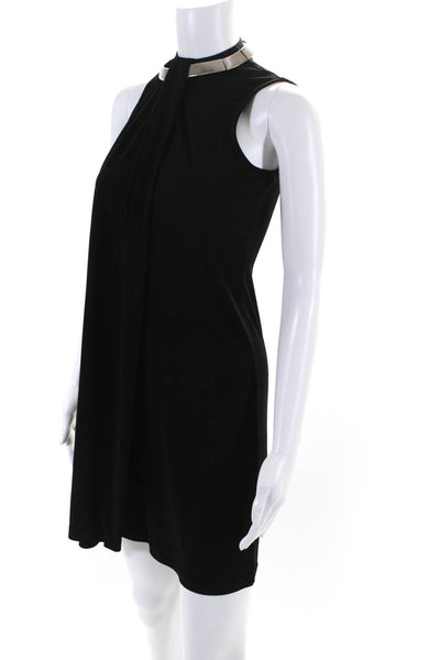 Calvin Klein Women's Choker Cuff Halter Neck Shift Dress Black Size 0