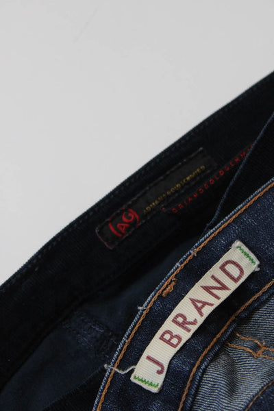 J Brand AG Adriano Goldschmied Womens Straight Jeans Pants Blue Size 27 28 Lot 2