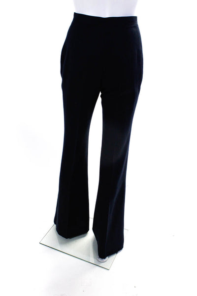 Susanna Womens High Rise Pleated Flare Leg Dress Pants Navy Blue Wool Size 2