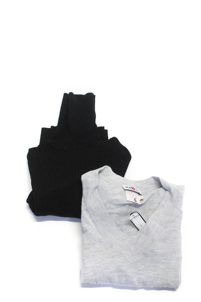 Zara Women's Turtleneck Long Sleeves Sweaters Black Size M Lot 2