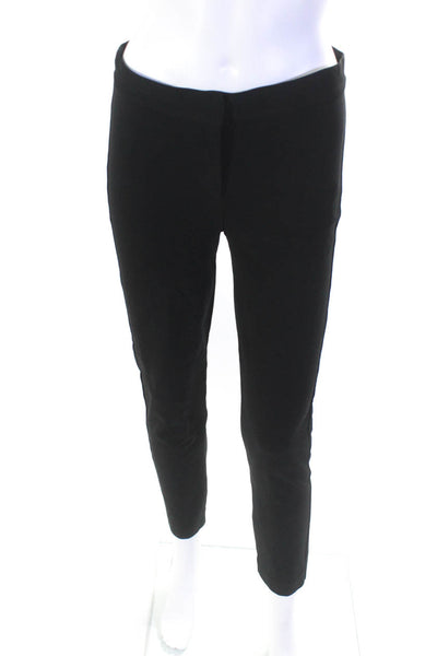 Derek Lam Womens Stretch High Rise Zip Up Slim Cut Pants Trousers Black Size 2