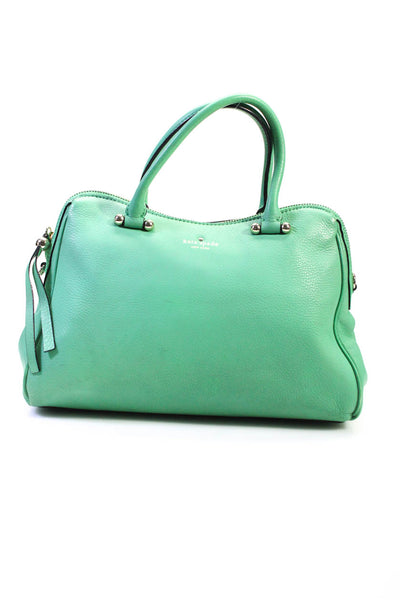 Kate Spade Womens Leather Zipped Studded Buckled Strapped Shoulder Handbag Green
