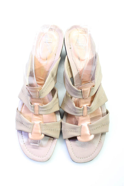 Donald J Pliner Womens Patent Leather Sandal Heels Pink Size 10 Medium