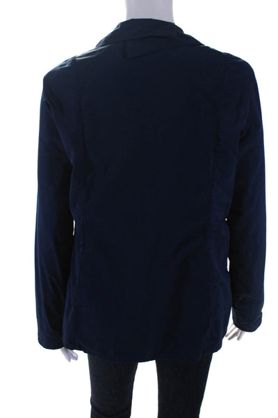 Babette Womens Button Front Long Sleeve Collared Shirt Navy Blue Size Small