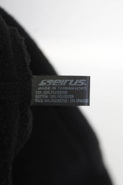 Serius Mens Fleece Logo Ski Face Mask Hat Black One Size