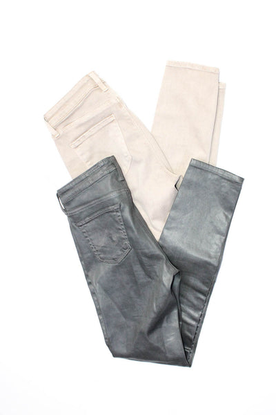 L'Agence AG Adriano Goldschmied Womens Skinny Jeans Beige Gray Size 25 Lot 2