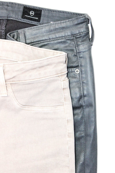 L'Agence AG Adriano Goldschmied Womens Skinny Jeans Beige Gray Size 25 Lot 2